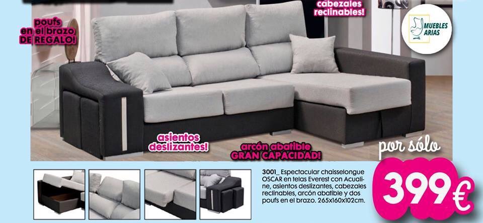 MueblesArias's tweet image. 📣📣PARTICIPA EN NUESTRO SORTEO 📣📣 COMPARTE
Cheisselong 399 Euros.📣📣 COMPARTELO EN TU MURO 📣 💰💰DA ME GUSTA A NUESTRA PAGINA 💰💰
#Chaiselonge  asientos deslizables,#desenfundable cabezales reclinables, arcon abatible y dos pouf en el brazo. Medidas 265x160x102cm .
