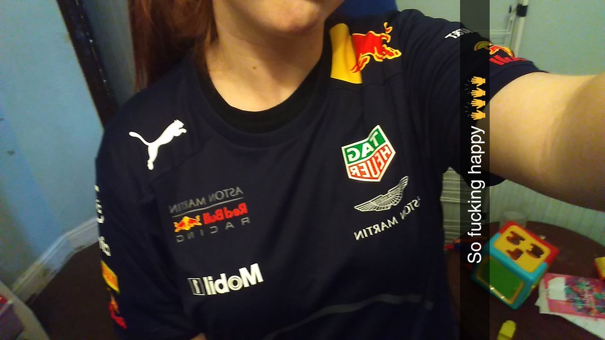 EmilyTrue6's tweet photo. GOT BOTH RED BULL TSHIRTS TODAY!! sadly seasons finished but doesn't stop me supporting @Max33Verstappen and @redbullracing all the way! 💜😍 Thank you @F1 for the quick delivery! https://t.co/jpsjOIJHRh