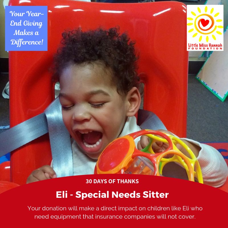 #GivingTuesday 2018 may be over, but we are still are in the heart of our #30DaysOfThanks <3  Make a direct impact on children like Eli, diagnosed with #rarediseases or complex medical conditions, who need equipment that insurance companies will not cover  mightycause.com/organization/L…