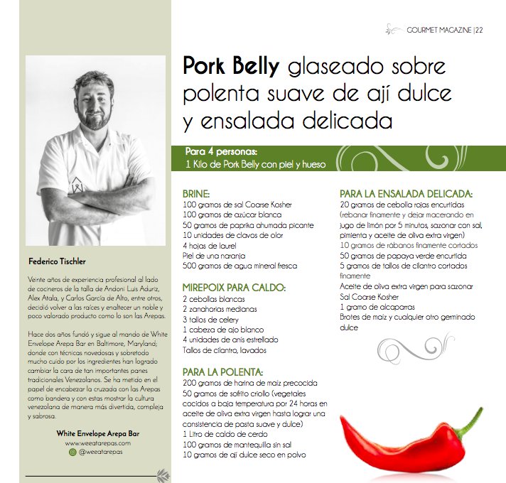 WEeatarepas's tweet photo. Gracias @elvenezolanohou por esta publicación de nuestra receta de #PorkBelly para estas navidades!!
#weeatarepas #navidad @fetischler https://t.co/EIzZnm8o8p