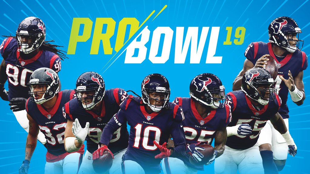 HoustonTexans's tweet image. Every RT is a #ProBowlVote!

Help send the #Texans to the #ProBowl!

@clownejd 
@Mathieu_Era 
@JJWatt 
@DeAndreHopkins 
@ReemBoi25 
@bm1157 
@deshaunwatson