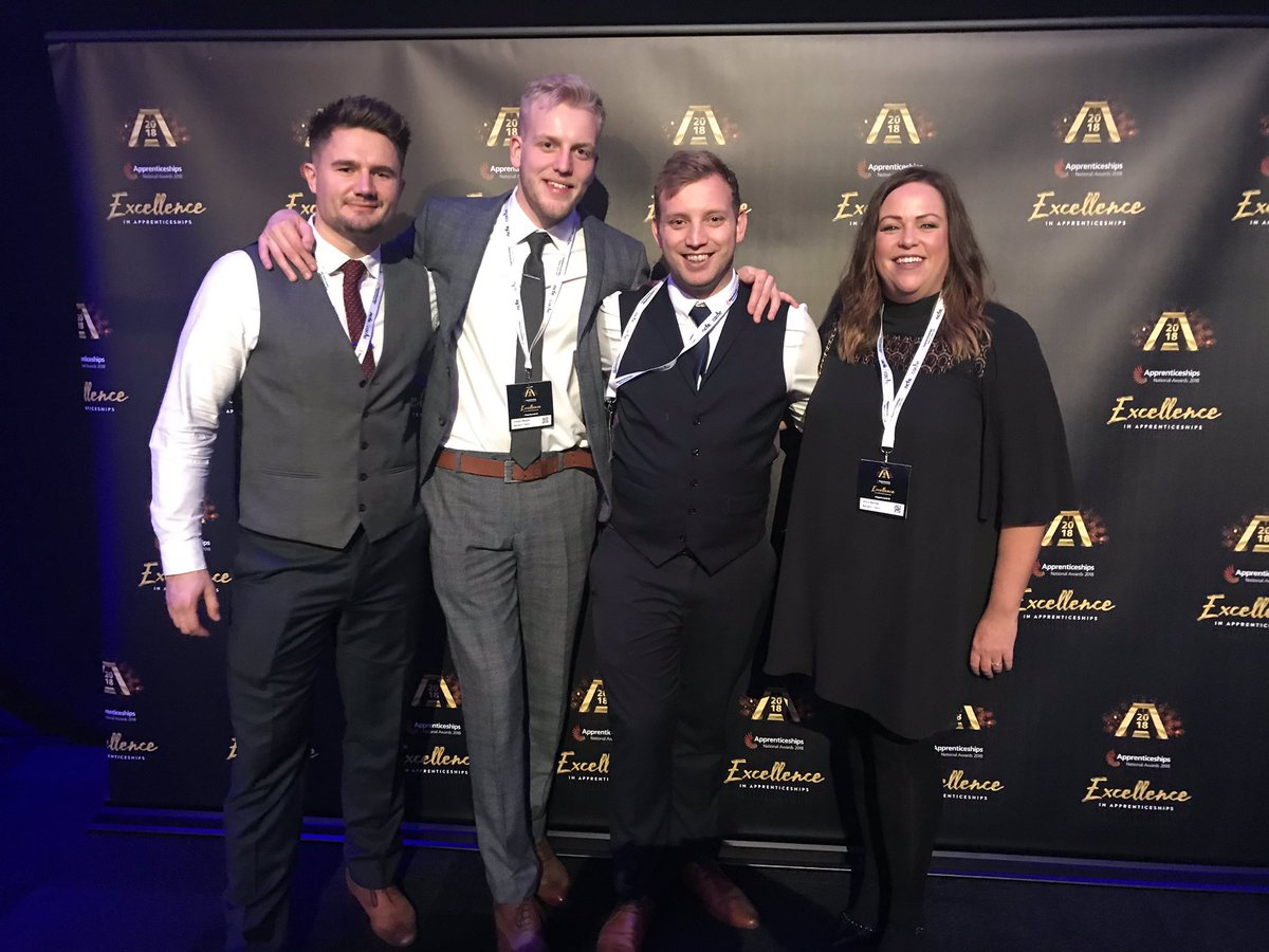STWApprentices's tweet photo. Awesome night @Apprenticeships #AppAwards18  Elliot supported by his manager Mike, mentor Gavin and programme manager Amy! Good Luck tonight. https://t.co/1NxqYbqGKd