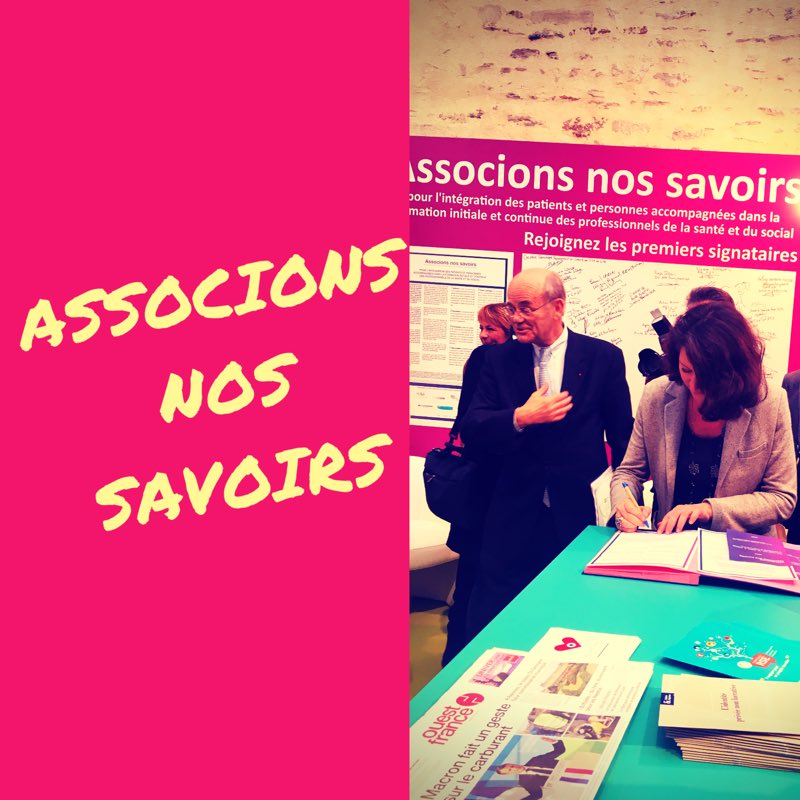 marion_sciarli's tweet photo. ⏩ Signature ✍🏻 aujourd’hui par @agnesbuzyn,                                     et Antoine Dubout, Président @FEHAP_actu, de la déclaration #AssocionsNosSavoirs pour intégrer les usagers à la formation des professionnels @groupenehs soutient la FEHAP 👏 https://t.co/wqQo8A0MSW