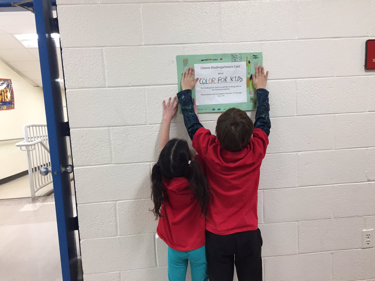 Kimbergarten27's tweet photo. Our posters have been hung! #service #seasonofgiving #colorforkids @ColorForKids https://t.co/AK85jf6mcg