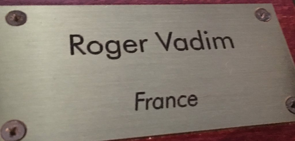  #LesCinéastesDuHangarRangée 4 :72 - ROGER VADIM26 janvier 1928 - 11 février 2000(France)- Et Dieu Créa la Femme.. (56)- Les Liaisons Dangereuses (60)- Le Vice et la Vertu (63)- Barbarella (68)- Don Juan 73 ou si Don Juan était une Femme (73)- Une Femme Fidèle (76)