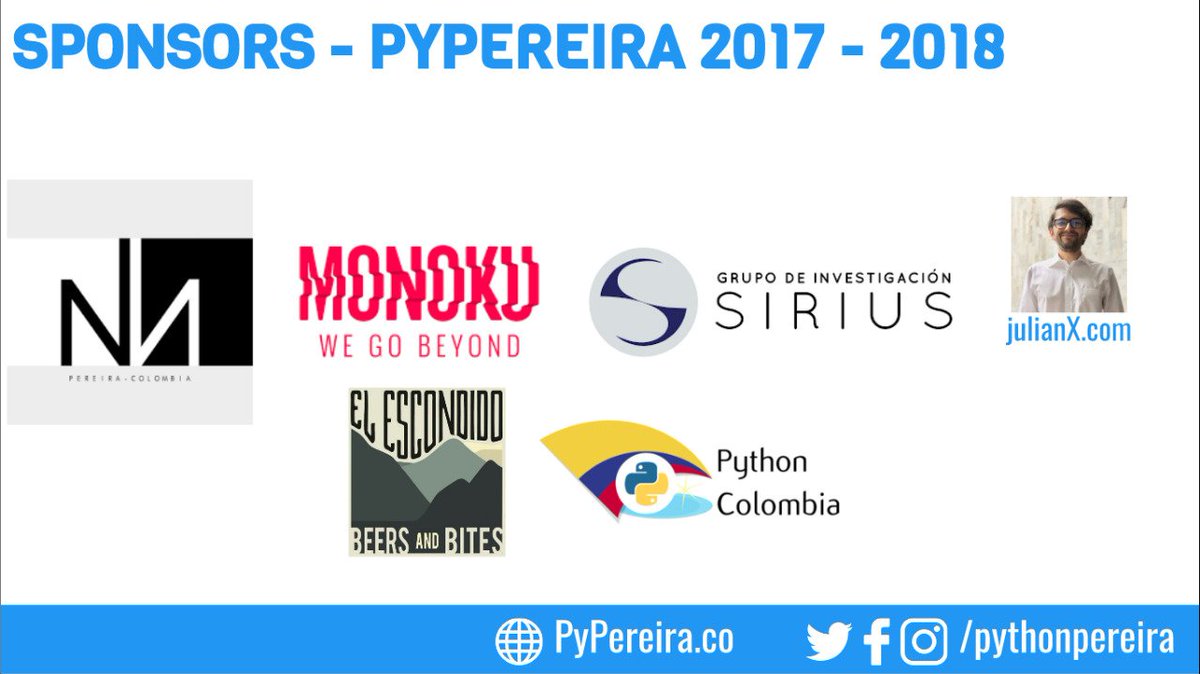 pythonpereira's tweet image. Agradecemos a las organizaciones que nos han apoyado durante este año, esperamos seguir aportando mucho más conocimiento al mundo y seguir contando con su apoyo para que podamos llegar a más personas ❤️
@NetHa_IT @siriushpc
@monoku @julianxuran @KolibriHostel @ColombiaPython