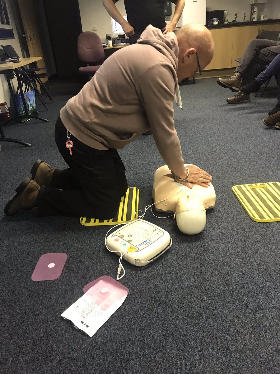 Our Instructors Rich and Phil completed a heartstart course for 9 members of the public tonight. Some good quality CPR and Defibrillation carried out.