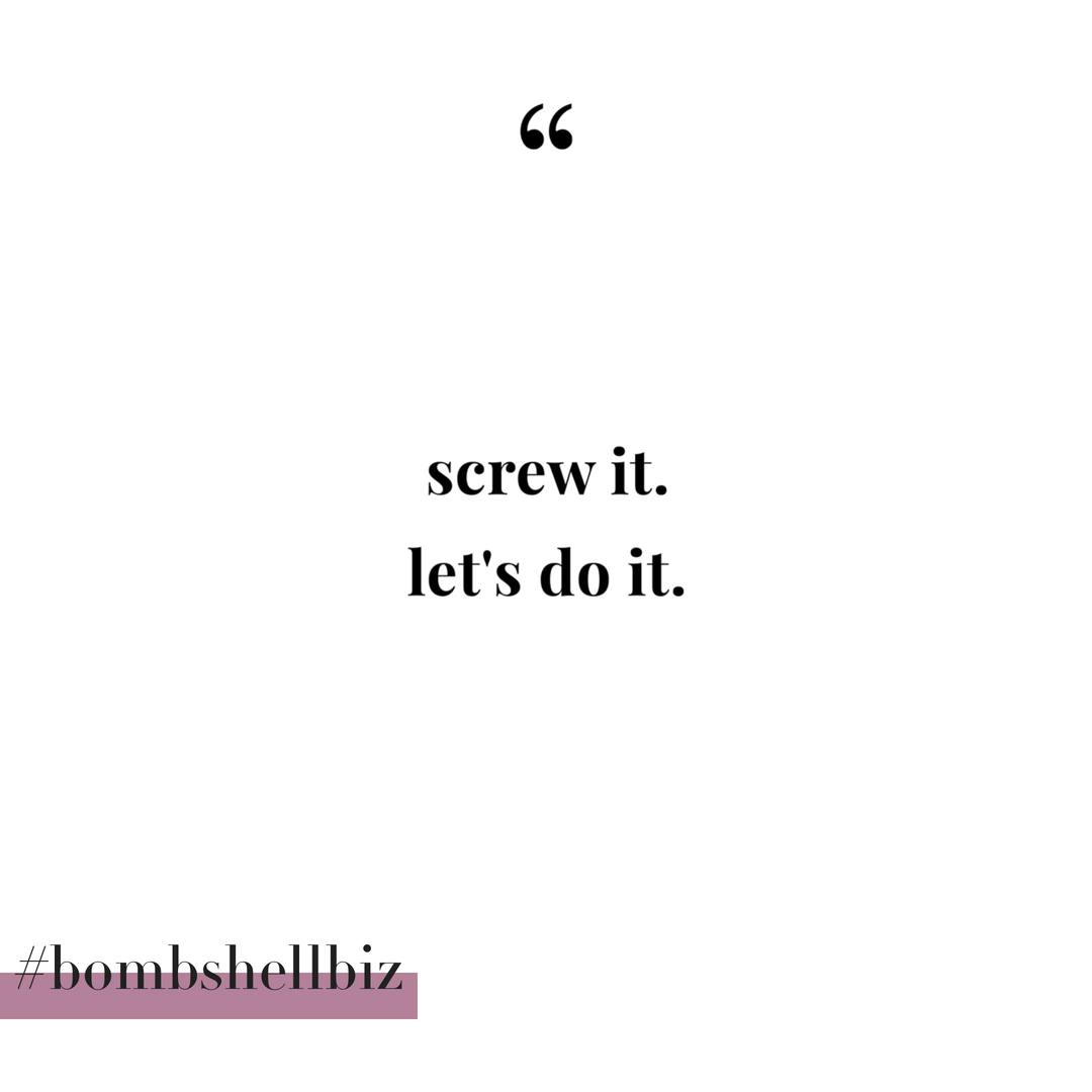 theamberhurdle's tweet photo. My motto. #BombshellBiz https://t.co/YEbrrA7oim