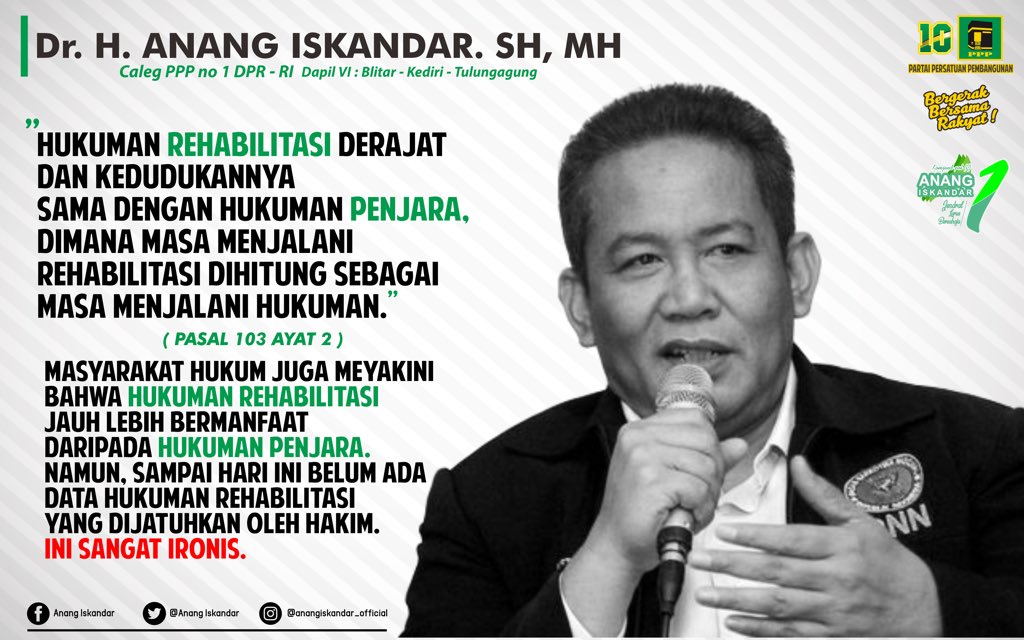 Hukuman rehabilitasi jauh lebih baik, lebih bermanfaat dan lebih manusiawi dari pada hukuman penjara