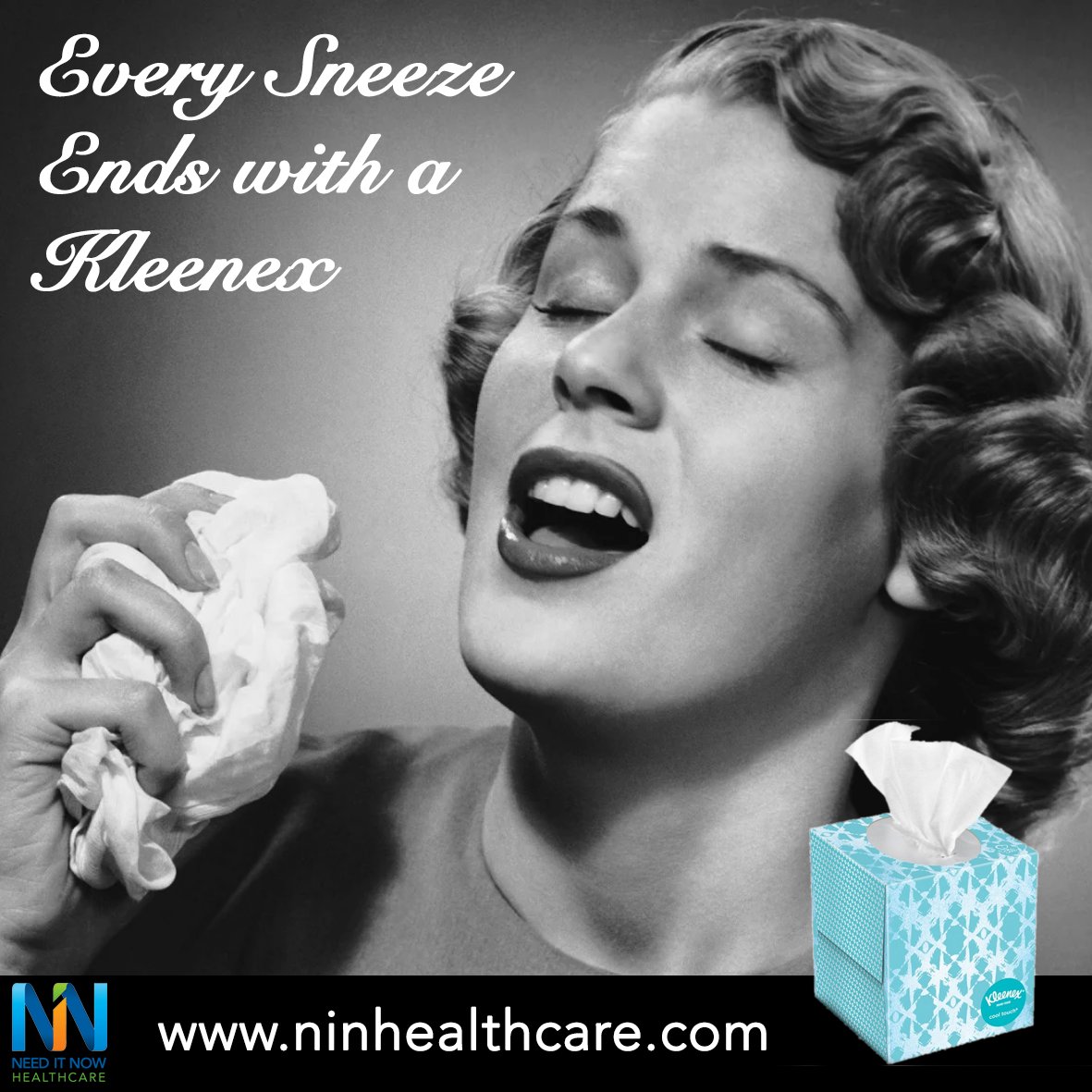 During the flu season stock up on tissues from ninhealthcare.com!