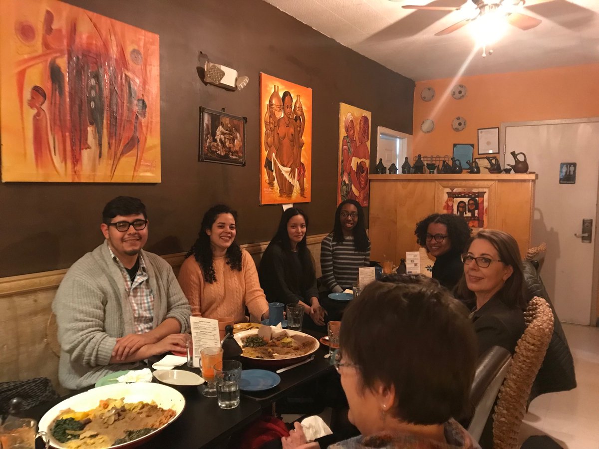 twiteck's tweet photo. @simmonsslis Simmons ala_Spectrum Scholars at Lucy Ethiopia in Boston! https://t.co/ocfaAd4t71