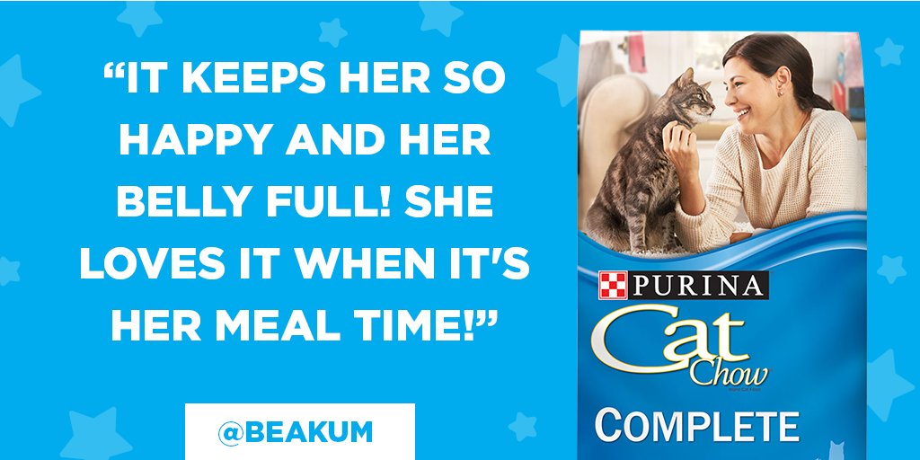 PurinaCatChow's tweet photo. With Purina Cat Chow Complete, you’re feeding your cat the foundation for a long, healthy life. But don’t just take it from us—take it from another cat parent! See more 🌟🌟🌟🌟🌟 reviews: https://t.co/3CrpFsNAuz https://t.co/5CBT94T97v