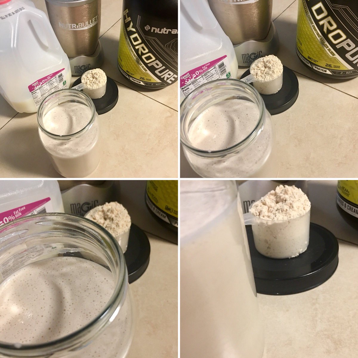 NoCarbsNoSugar's tweet photo. Found a mixture for this @nutrabolics #Hydropure that tastes really good, to me anyways: 2 scoops + 12oz skim milk + 1 ice cube, mixed in @thenutribullet ... LOVE LOVE LOVE it! 😋 ...
.
.
#protein #nutrabolics #hydropure #bodybuilding #bodybuilder #muscle #fitness #nocarbsnosugar https://t.co/q6gqqGeWfm