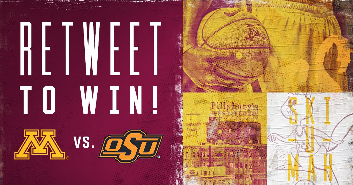 GopherMBB's tweet photo. Now's your chance to win your way in. Hit retweet and you could score tickets to this Friday's game at US Bank Stadium! https://t.co/kPVmPyM0k2