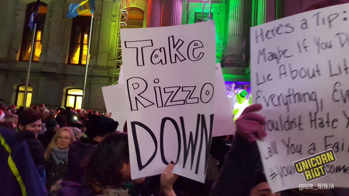 UR_Ninja's tweet photo. Photos: Protests against Philadelphia Police 'Stop and Frisk' at #PhillyHolidayFest tree lighting ceremony at City Hall https://t.co/LLnEBlsGfJ