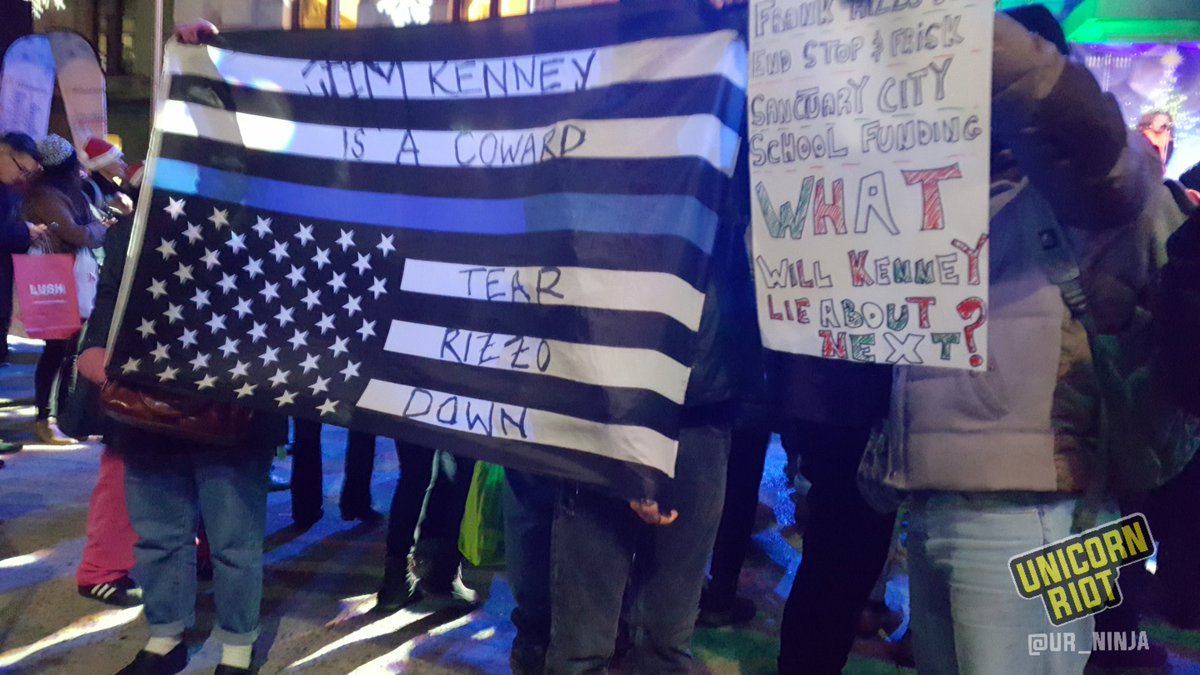 UR_Ninja's tweet photo. Photos: Protests against Philadelphia Police 'Stop and Frisk' at #PhillyHolidayFest tree lighting ceremony at City Hall https://t.co/LLnEBlsGfJ