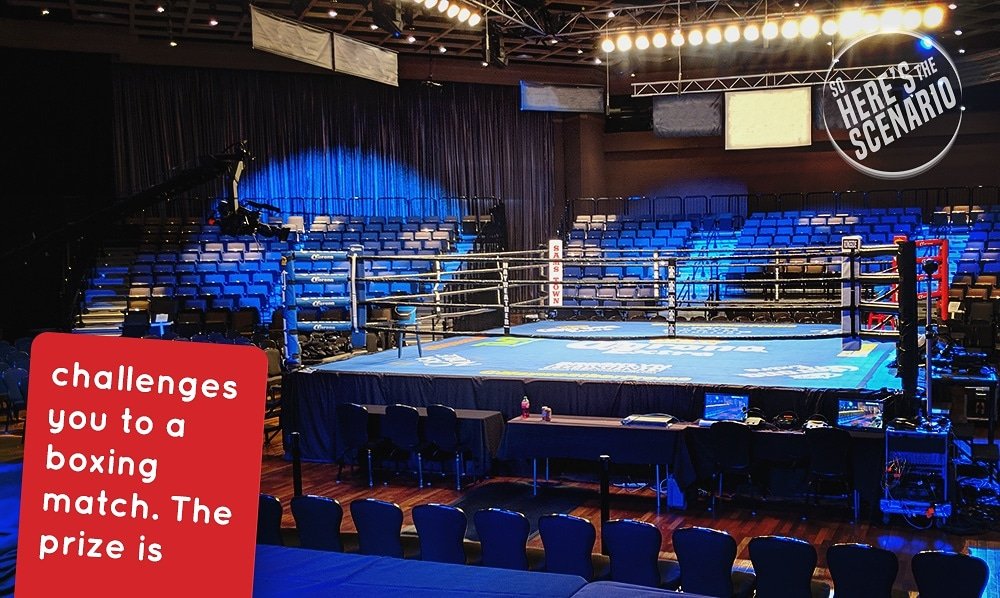 SHTSgame's tweet photo. We got the content, so why not finish it out?

[2/4] SHTS:A very fancy cat ...challenges you to a boxing match. The prize is...

Well, I wasn’t planning on catching hands today, but bring it on! 

#SHTSgame #foundaction #cantstopwontstop #challenge #winner #boxing #ring #cat https://t.co/euiyTSEkgD