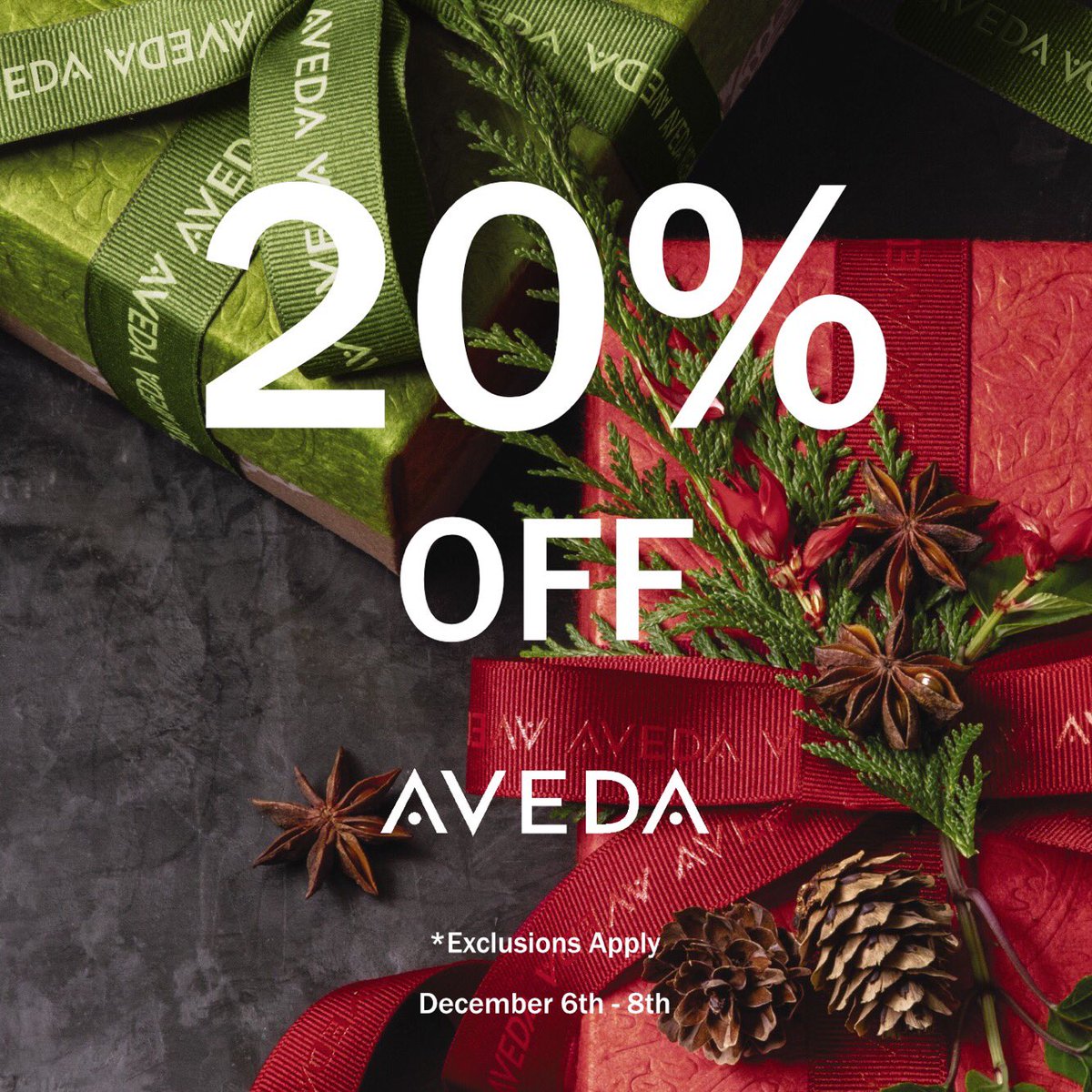 Stop into Pelo Salonspa December 6th through the 8th to save 20% off your Aveda purchases. Pre-sale starts today through December 5th. Call 763.324.7129 for details.
.
.
.
#pelosalonspa #shareaveda #aveda #avedalifestylesalon #avedasale #naturallyderived #avedaproducts #sale