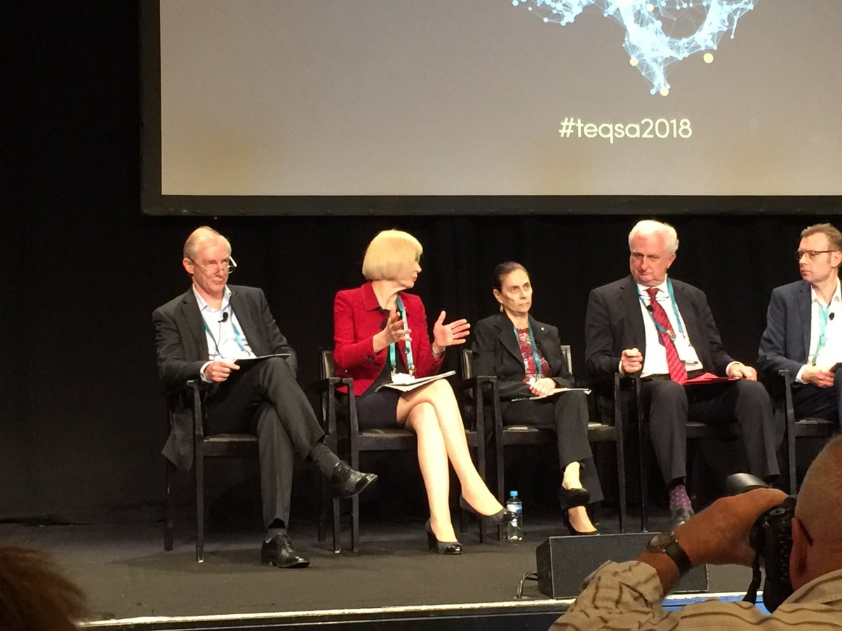 first Thursday panel kicked off by Prof Deborah Terry in her indomitable style #TEQSA2018