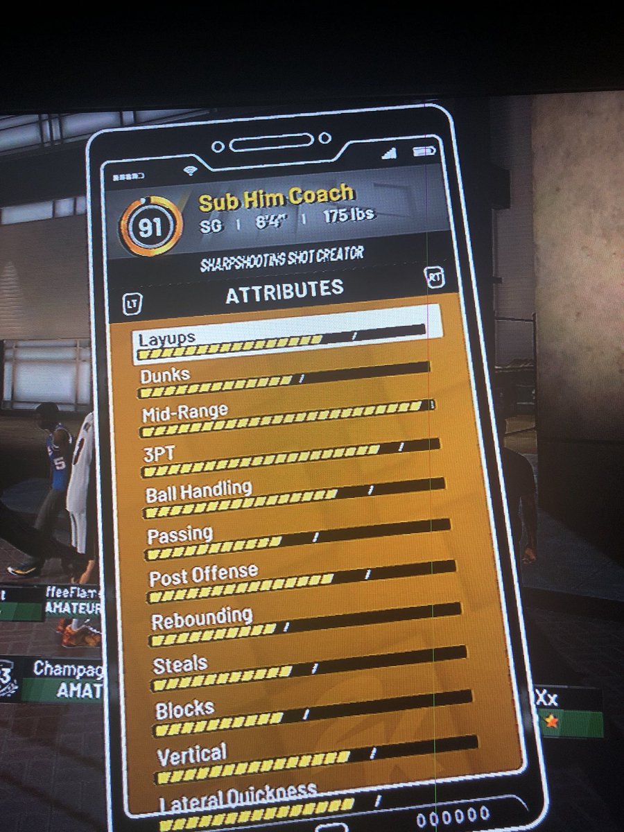 HimSub's tweet photo. Looking for a Pro-Am team to call home. 91 6’4 Sharp Shot. Can speed boast w/ a little take over. @2KCrewFinder @2KHUNTSEARCH @FindMeASquad @WalkOnWarriors https://t.co/Xjig4WVpDw