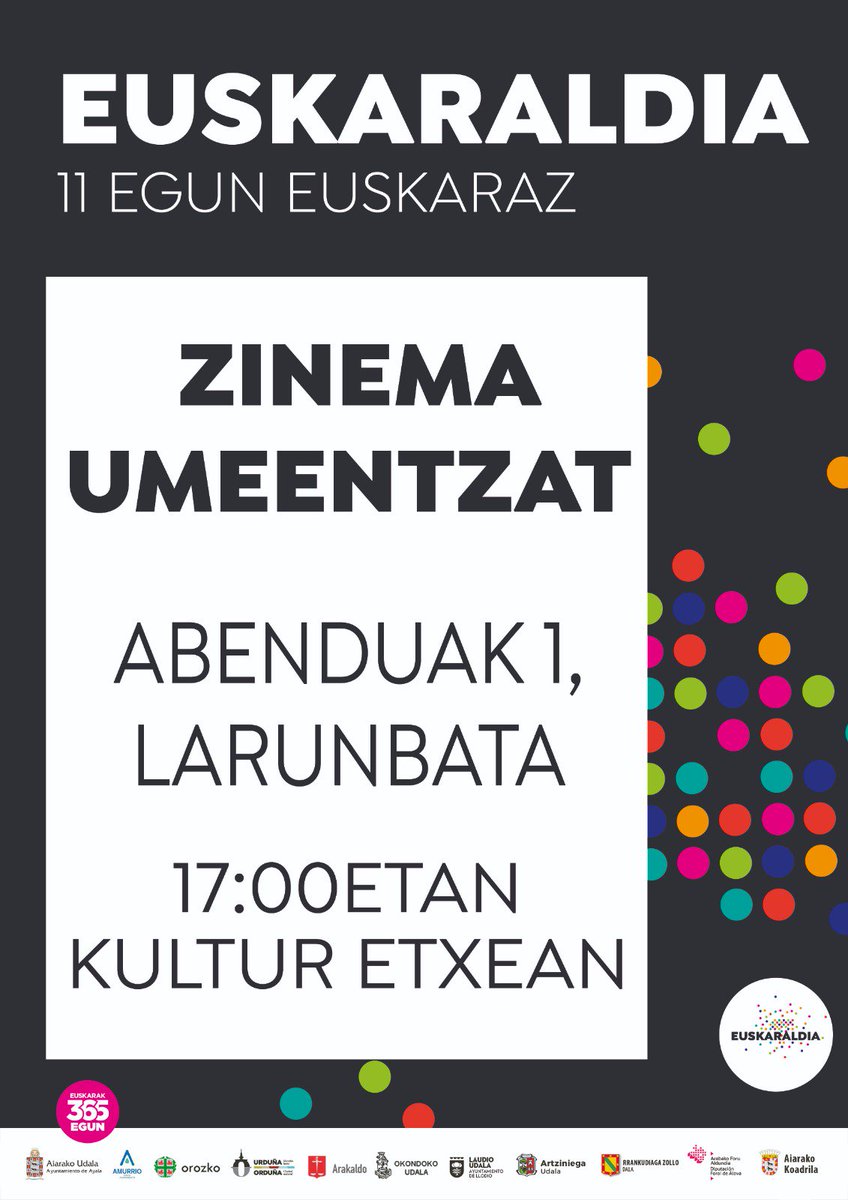 Euskaraldia Aretan 
<a href="/euskaraldia/">EUSKARALDIA</a> #Aretaneuskaraz
#ahobizi #belarriprest 
<a href="/aiaraldea/">Aiaraldea.eus</a>