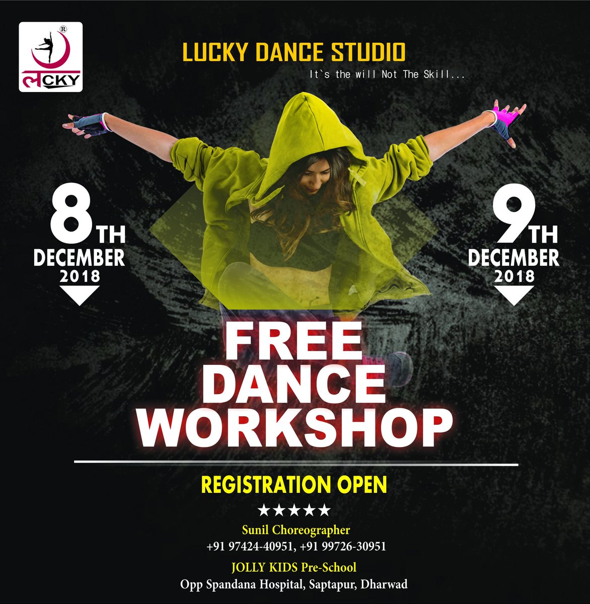 LuckyDancer8's tweet photo. A Free dance workshop for Dance passionates

"A fine work of art -  "DANCE" - has the power to silence the chatter in the mind and lift us to another place"
@danceworkshop1 https://t.co/N5SG8uxmCA
