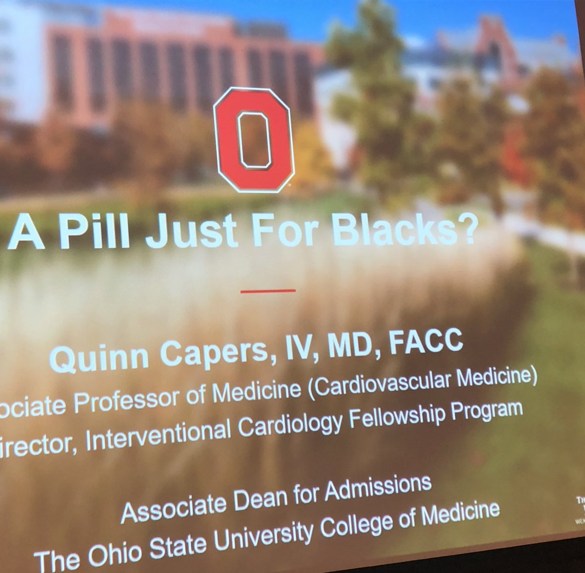Today in African American Studies 4326: Healthcare Disparities, “ A Pill Just For Blacks?” The BiDil story and a discussion of Race-based medications. Pull up a chair, let’s go deep. Class is in session. <a href="/Osuafamast/">AAAS at OSU</a> <a href="/OhioState/">Ohio State</a> <a href="/osuaaascec/">The African American and African Studies CEC</a> <a href="/AfricanaCarr/">Greg Carr</a> <a href="/LisaCooperMD/">Lisa A. Cooper, MD</a> <a href="/McDougle2020/">Leon McDougle, MD, MPH</a>