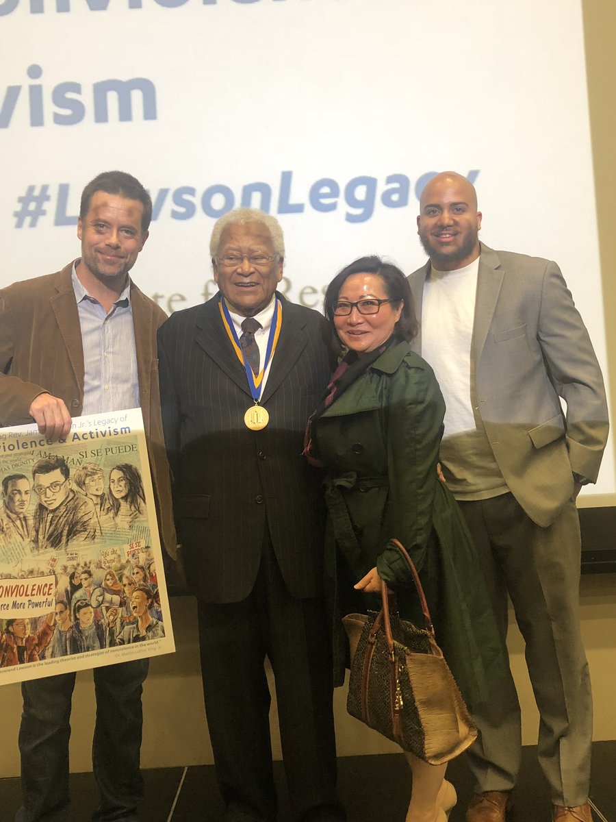 Rev. James Lawson was honored with the UCLA medal today- our highest campus honor.
"The forces of violence and economic deprivation and cruelty, the forces of evil, which are so well organized today in the United States, cannot prevail.”