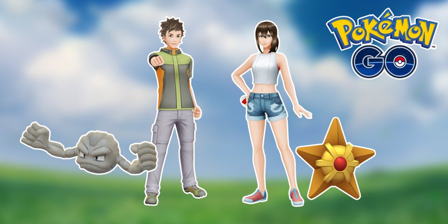 ポケモンgo ポケモン Let S Go ピカチュウ イーブイ の発売を記念して カントー地方のジムリーダー タケシ と カスミ をモチーフにした着せ替えアイテムが登場 面白いアプリ Iphone最新情報ならmeeti ミートアイ
