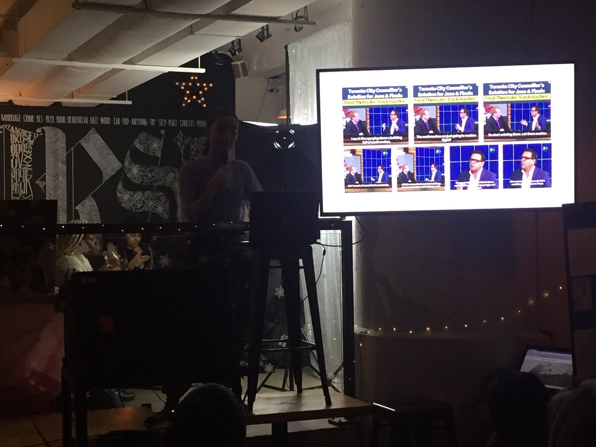 ichangeleaders's tweet photo. Students continue with their presentations to a full house @pageone_cafe. Flaunt It is a project that mobilized youth voters in the Jane and Finch community and seeks to empower young women with confidence. #PPC18 @RUFacultyofArts @RyersonFCS @oliviachow https://t.co/88tS3eoOeZ