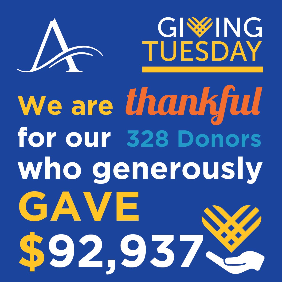 uncaalumni's tweet photo. Wow! On November 27, the UNC Asheville community raised $92,973 in just 24 hours to support our university. We are so grateful to the 328 donors who came together on #GivingTuesday. Your generosity makes a difference on our campus for all students, each and every day. https://t.co/HKlnPKD15P