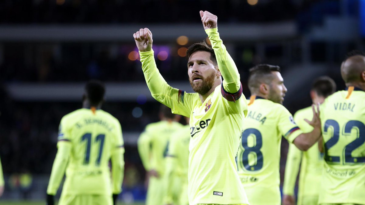 Messi, celebrando su tanto (Foto: FCB).