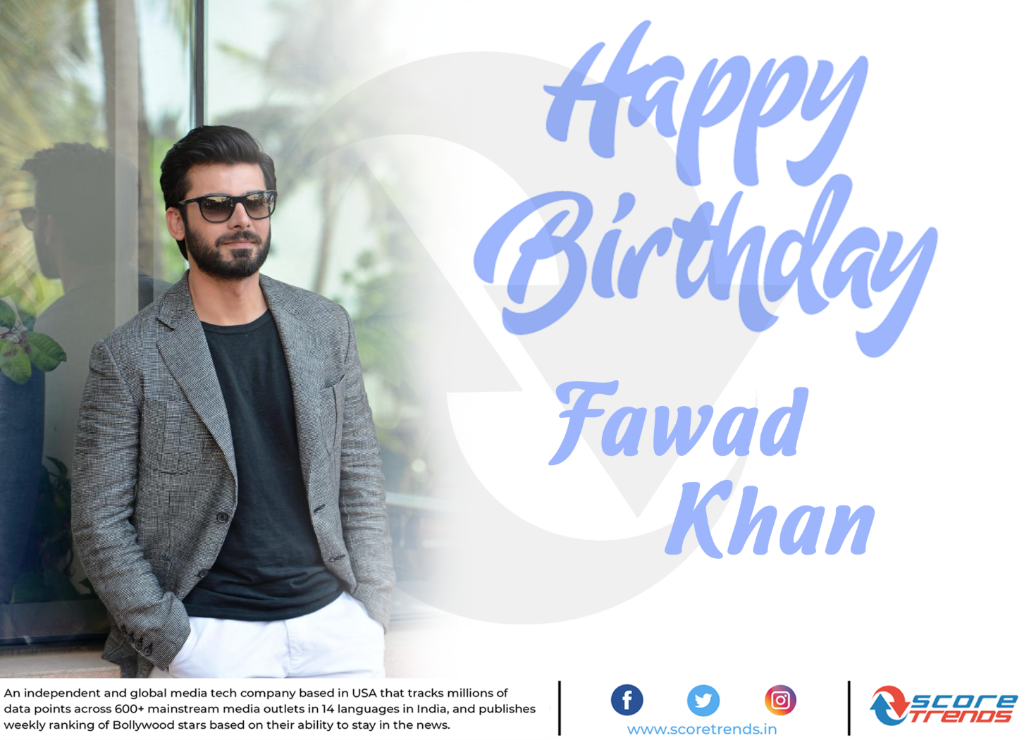Score Trends wishes Fawad Khan a Happy Birthday!!   
