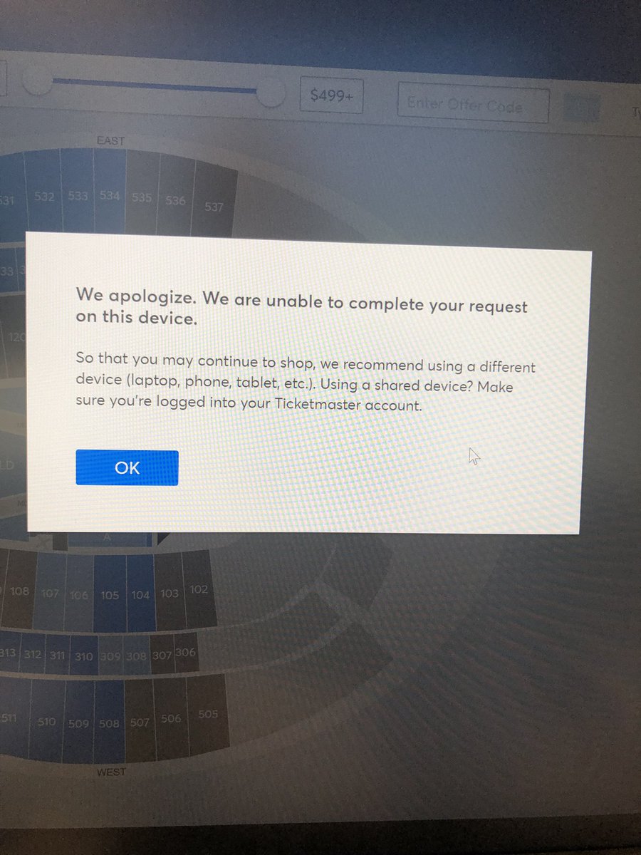 DavidBennett50's tweet image. Hey @Ticketmaster you need to fix a bunch of things. So the fact that Im on a laptop and signed in you say I have to be on a laptop!! Oh and it says the same on a mobile device. #fixyourservice this isn’t the first time!! If this is why you charge a “convenience fee” Its not!