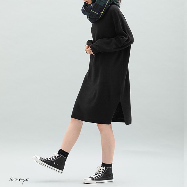 ハニーズ Honeys 使いやすいシンプルさ 色違いでｇｅｔ ニットワンピース T Co Llxs9rqoh0 ハニーズ Honeys ニットワンピ シンプル 冬コーデ Winter