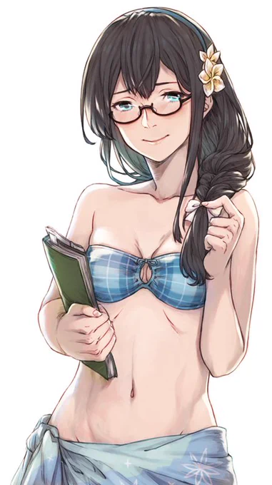 9月に描いてたけど、共有するのをサッパリ忘れてた季節外れの大淀水着。 