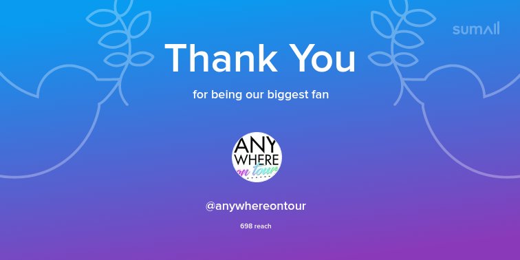 Our biggest fans this week: @anywhereontour. Thank you! via sumall.com/thankyou?utm_s…