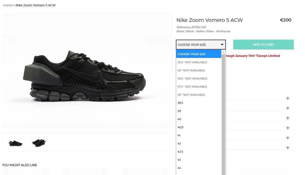 a cold wall vomero on feet