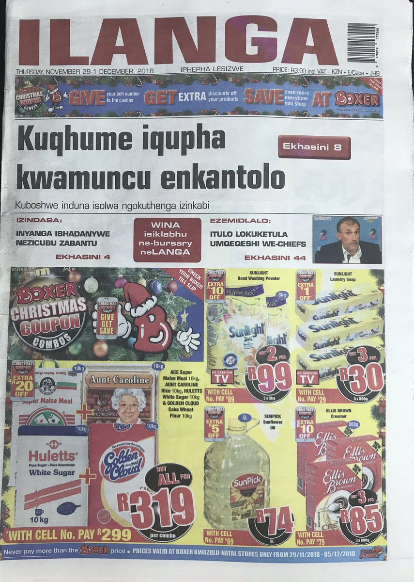 Just_SportsSA's tweet photo. Get today’s @IlangaNewspaper and read up about @robertmarawa @Bevstar7 @MarawaSportShow @Radio2000ZA @METROFMSA which is LIVE @maxslifestyle1 tomorrow. #mswsisonkeexperience https://t.co/wzBGa7nFoE