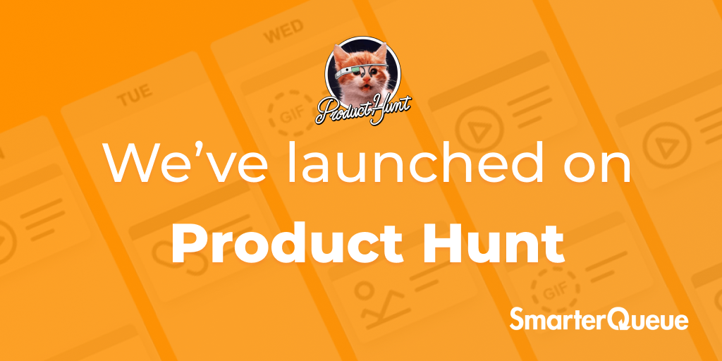 SmarterQueue's tweet photo. Weβve just launched on @ProductHunt! π
Save time on social scheduling, publishing, curation and analytics, with all your social accounts in one place. Come have a look and join the conversation! π https://t.co/Hlw5zRZrY6
#HuntSmarterQueue #ProductHunt #socialmedia https://t.co/6okZMKcVMe