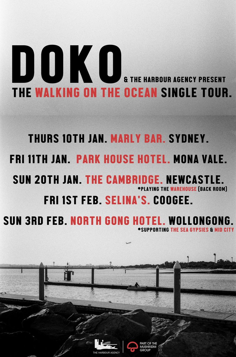 dokoband's tweet photo. To celebrate the release of Walking on the Ocean, we're playing a handful of FREE shows for ya'll in the new year 💪🤩Start 2019 right!

(📷 by Edward Clarke) https://t.co/Yir1vRHsZ4