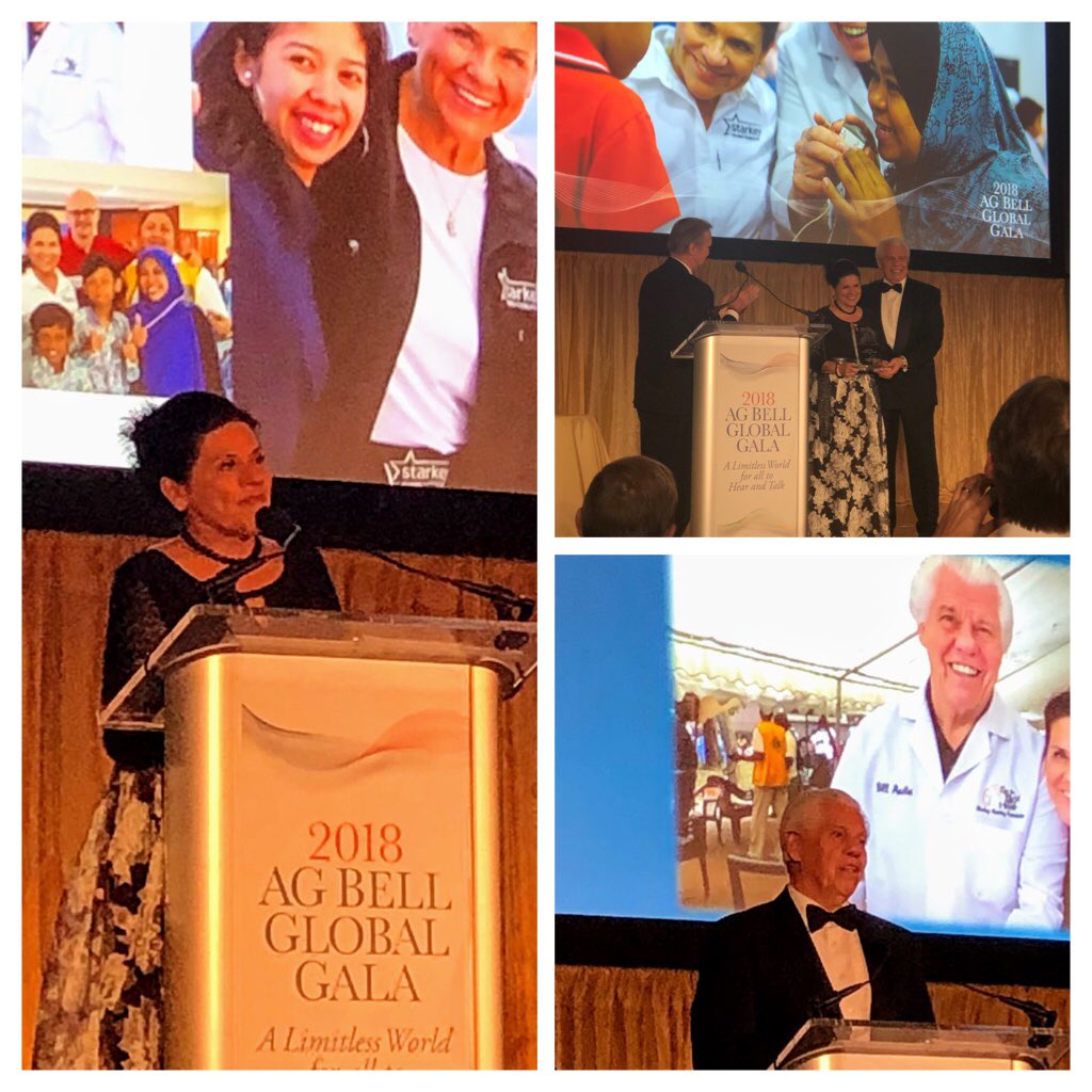 lmr1205's tweet photo. Alone we can’t do much, together we can change the world - Bill Austin  ⁦@StarkeyHearCEO⁩ and ⁦@TaniAustin⁩ are so deserving of the 2018 AG Bell Lifetime Achievement Award! ⁦@starkeycares⁩ ⁦@starkeyhearing⁩ https://t.co/1MchZ85Td4