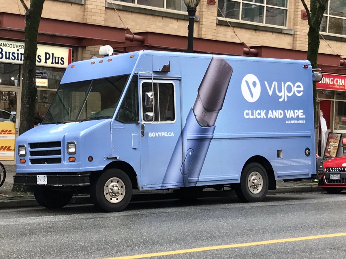 At first I thought this was a food truck parked on Robison St. It's not.  It's a vape promo-mobile, owned by Imperial Tobacco. The nice people were  giving away free vape devices
