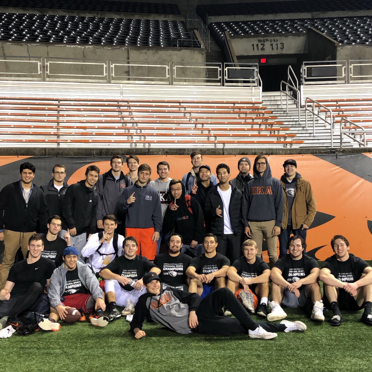 Shoutout to our IM football champs! Played some good ball and came out with the dub 46-7 🏆 #MostBestMen #BigShipGuys