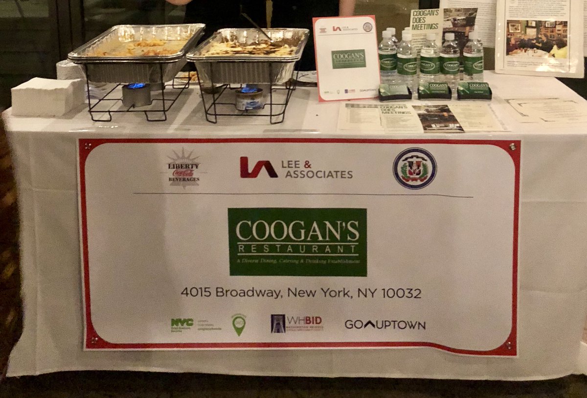 mlinares_garcia's tweet photo. “Taste Uptown” was a great success! Thank you #whbid and @n360 for organizing an event that highlighted all the amazing restaurants in our community! @LibertyCocaCola was a proud sponsor and happy to see our customer @CoogansNYC representing as well. #nytourism https://t.co/cz3OClhSo4