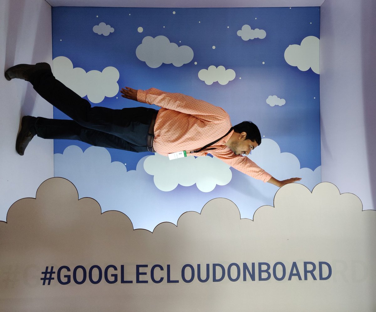 Sachindra85's tweet photo. On cloud.. #GoogleCloudOnBoard https://t.co/CP0DlwWomr