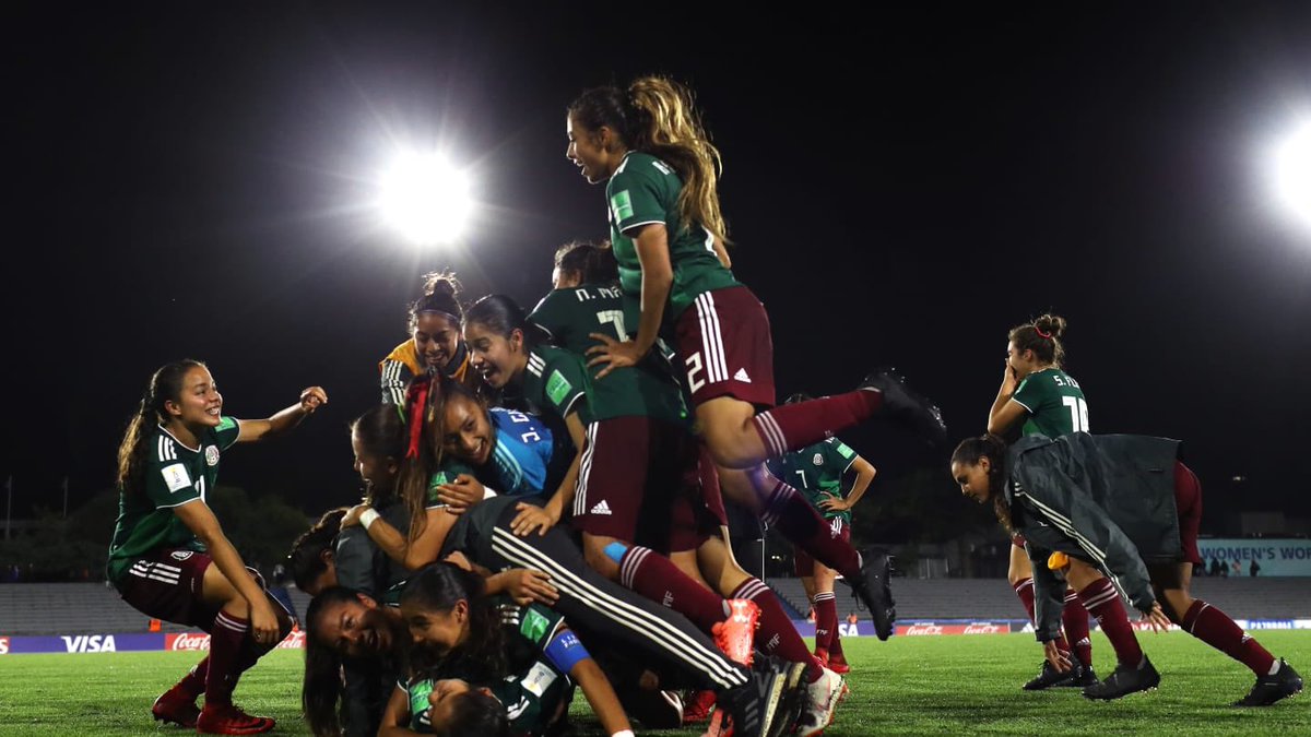 miseleccionmx's tweet photo. #Notituit | @Golalazo | #Sub17Fem 

¡GUERRERAS! 🇲🇽 ⚽
¡Vencimos 1-0 a Canadá en las Semifinales del Mundial! 😃 

📸: @fifacom_es 

#PasiónyOrgullo | #h1s7óricas https://t.co/UJ1IJYSyOd