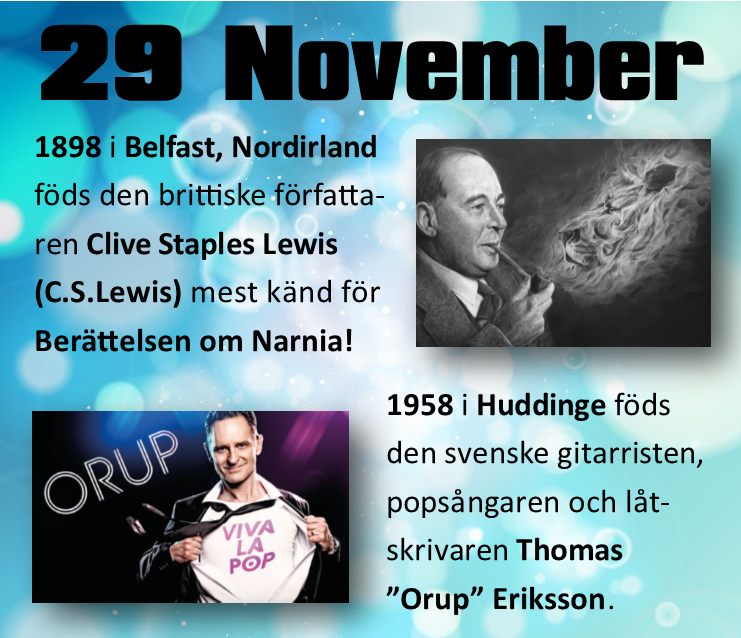 heartsteered's tweet photo. Idag minns och firas: #svpol #Huddinge #29nov #Belfast #29november #Clive #Thomas #Staples #Orup #Lewis #Eriksson #CliveStaplesLewis #ThomasOrupEriksson #Nordirland #Stockholm #Storbritannien #Sthlm #Narnia #musik #CSLewis #Södermanland #författare #popsångare #låtskrivare https://t.co/Y3COVXntGr