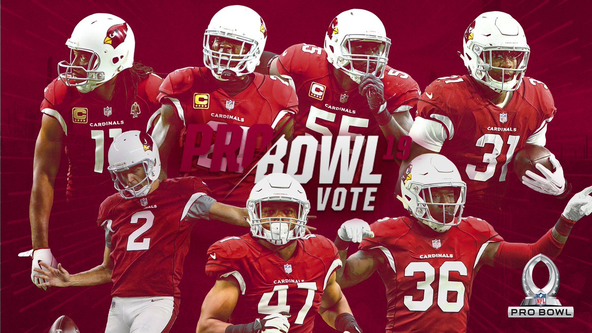 Social voting for the Pro Bowl is now open!
RT to #ProBowlVote for @LarryFitzgerald, @P2, @chanjones55, @DavidJohnson31, @AndyLee4, @zeke_turner + @buddabaker32