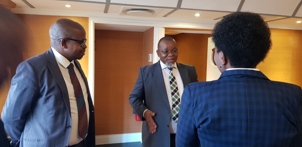 GwedeMantashe1's tweet photo. I am happy to see that Minister @mmKubayiNgubane respects the #BuffaloTime.
@DMR_SA will today host a dialogue with the Oil & Gas industry to unpack significant strides made relating to development & chart a way forward for increased growth & investment in the sector #InvestSA https://t.co/eAheU3OqRA
